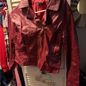 Red Pleather Jacket